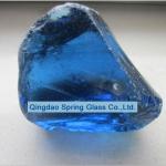 Dark Blue Clear Glass Rocks with Ball-milling.-GR2000