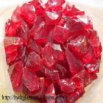 8-15mm High dimensional stability red color sodalime glass chips for land scape-WK-4