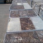 Dark Emperador polished broken tiles for mosaic-