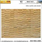 wall cladding stone - Yellow marble comb chiseled-YCC