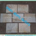 yellow stone /yellow slate stone tile/rough-rubbing slate stone tile-ZRM-014