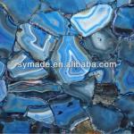 Semi precious stone blue agate slabs-SY02-007