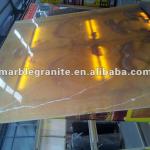 Polished Orange Onyx Composite Glass Table Top-