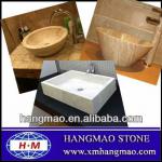 Bathroom Beige Color Travertine Sink-Travertine