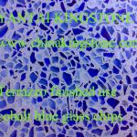 blue glass terrazzo made for indoor floor-KS-GC