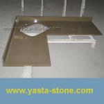 China High Quality Brown Quartz Countertop-L Shape Countertops