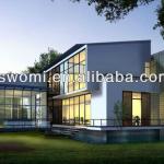 Luxury and low cost villa,prefab house of light steel/prefabricated modular homes-