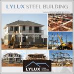 Modern steel structure house villa,prefab building construction-#91005
