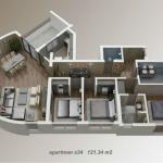 Apartment in Budva, Montenegro - 121 m2-