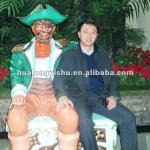 Hot sale!Let&#39;s seat with pirate statue-HLL-012