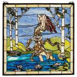 Beautiful gril run Tiffany patterned glass-HP-2011-0038