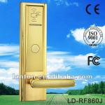 24K gold Zinc Alloy Security hotel lock-LD-RF860J/Y