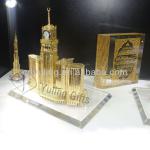 JY268 Makkah Royal Clock Tower Crystal gift office sets-JY268A