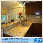 High polished prefab yellow granite countertop-Yellow granite countertop