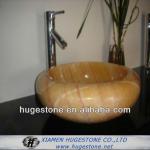 epoxy resin kitchen countertops, cream yellow sink countertops-HS-C00153