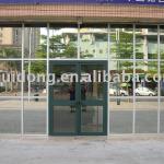 glass wall with tempered safety glass-