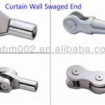 Point-Fixed Curtain Wall swaged end-