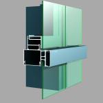 aluminium profile for curtain wall/glass roof-6063