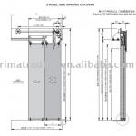 Elevator Car Door operator--2 Panel Side Opening-