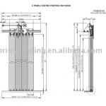 Elevator Car Door operator --4 Panel Centre opening with one motor-