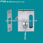 stainless steel sliding glass door lock and frameless glass door lock-P366