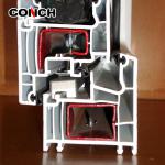 Upvc window profile of CONCH 65 casement window series-65 series casement