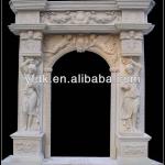 Cheapest Marble Door Surround With Female Statues-Mdoor-4