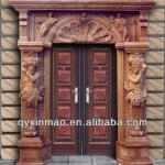 300cm high beige marble entry-HX-EN7004