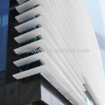 fixed vertical aluminum exterior sun louver,aerofoil sun louver for curtain wall-Aluminum aerofoil sun louver AF150