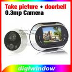 Digital Door Peephole Viewer 3.5&quot; LCD,take picture+doorbell+0.3MP camera (DW-S11)-DW-S11