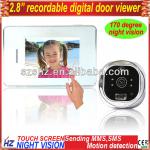 2.8&quot; TFT-LCD digital recordable touch screen detecting door viewer with function of MMS,SMS-HZ-3510