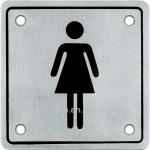 SP002 SIGN PLATE-WASHROOM(customizable) / Brushed Stainless Steel-SP002