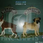 Resin dog face 3D door sign wall crafts-FC411-029