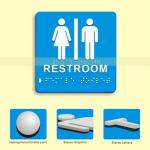 Professional Customized Braille Restroom Door Signs FZ-BDS11413-FZ-BDS11413