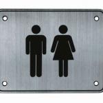 Marie hardware stainless steel toilet double sign plate-SP003