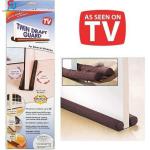 Twin Door Draft Stopper Guard Brown Stopper Energy Saving Window Safety Protector-UH14016