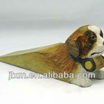 Wood carved animal shaped door stopper/handmade home decoration/wood craft-