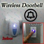 Wireless Electronic Wall LED Light Security Remote Door Alarm Bell-ECS75