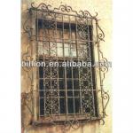 2013 manufacturer wrought iron window guards design solid bar-wrought iron window guards