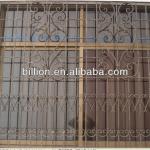 2013 manufacturer wrought iron protective window design solid bar-wrought iron protective window