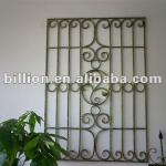 2012 china manufacturer hand hammered iron safety window bars-iron safety window bars