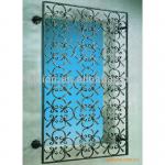 2012 china manufacturer wrought iron window art design-wrought iron window art