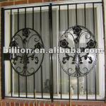 2012 china manufacture wrought iron security window hand hammered factory-iron security window
