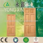 top quality 6 panels oak,pine,paulownia solid wooden door made in china-YXW-999