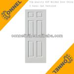 White Primer Coating 6 Panel Oak Textured HDF Moulded Door Skins-CN6