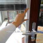door glass inserts blinds Folding aluminium door and aluminium glass folding door with white shutters-D-02