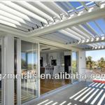Automatic Motorised glass &amp; aluminum roof louvre-MTS-49