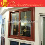 wooden aluminum profile sliding window grill design-sw-01