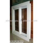 U PVC 3 tracks interior sliding window with decoration frame-E13