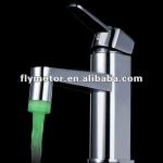 LD8002-A12 LED Lighted Brass Swan Faucet With Filter Net and Adaptor-LD8002-A12